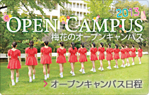 梅花のオープンキャンパス2013 日程(PDF)
