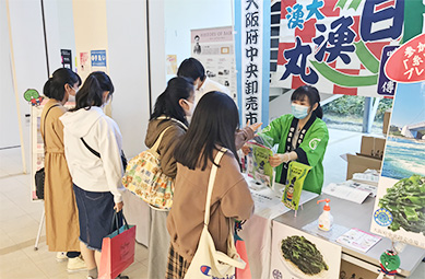 梅花女子大学×JF徳島漁連×徳島県×大阪府中央卸売市場「食育ミニクイズ」