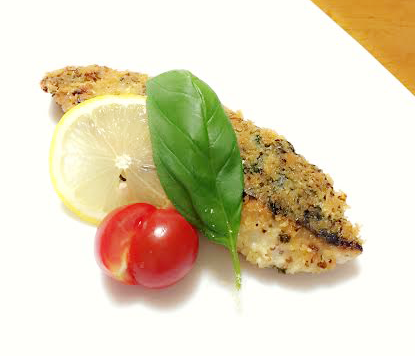 簡単バジルパン粉焼き