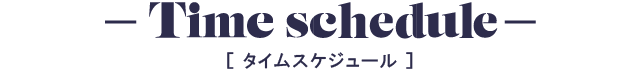 タイムスケジュール